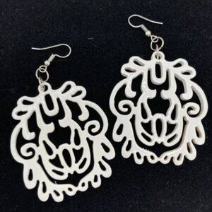 White Water Buffalo Intricate Tibetan Inspired Earrings | NWT
